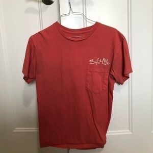 Men’s size small reddish pink salt life graphic tee